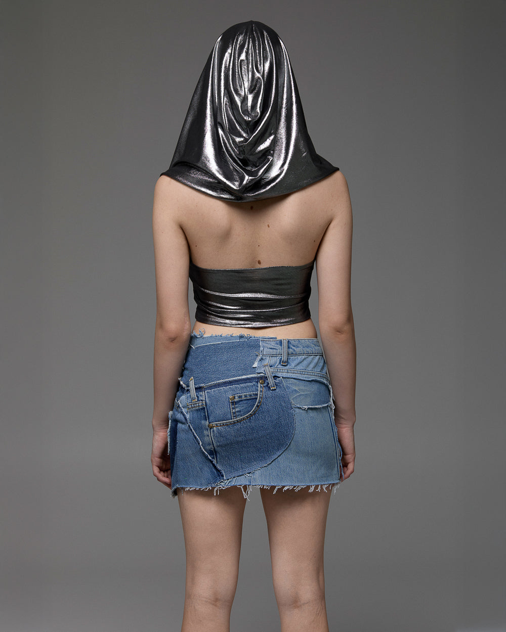 TOP WITH HOOD “PHOEBE” SILVER