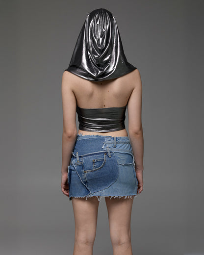 TOP WITH HOOD “PHOEBE” SILVER