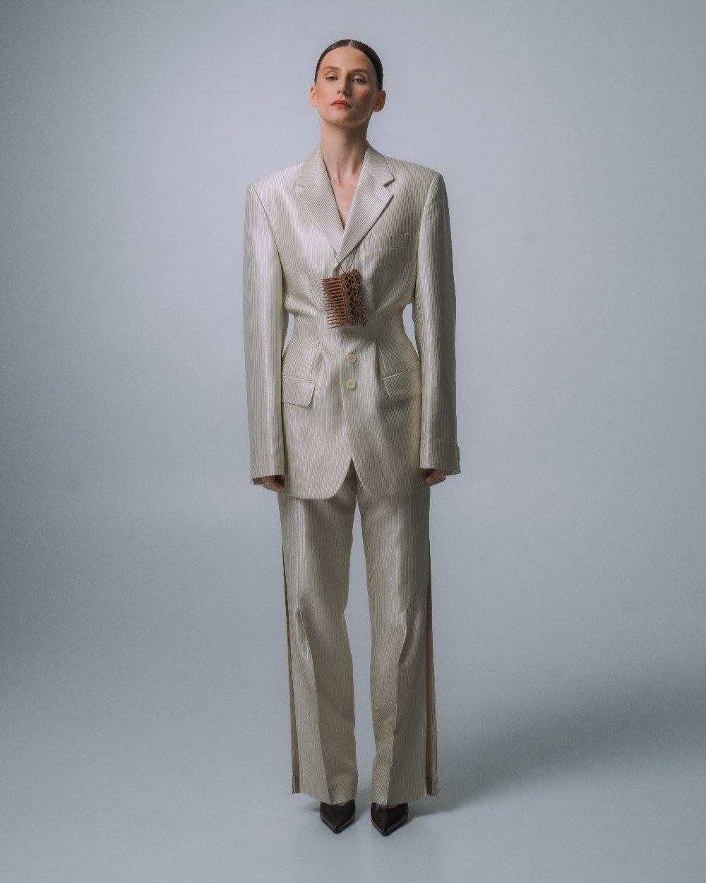 UPCYCLED PANTS WITH SIDE SLITS