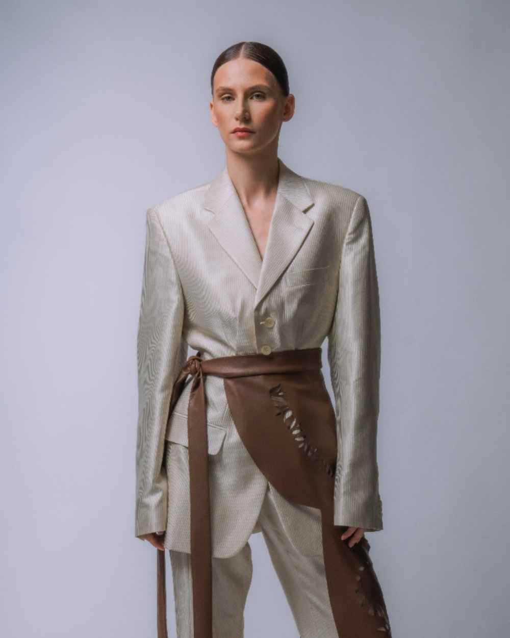 UPCYCLED PANTS WITH SIDE SLITS