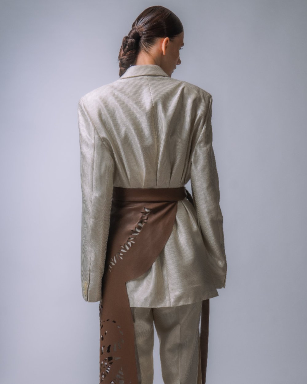 UPCYCLED PANTS WITH SIDE SLITS