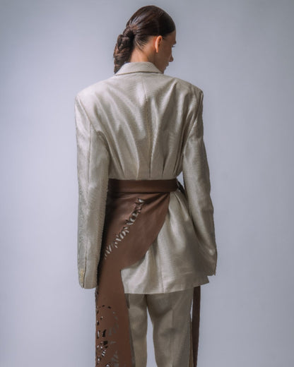 UPCYCLED PANTS WITH SIDE SLITS